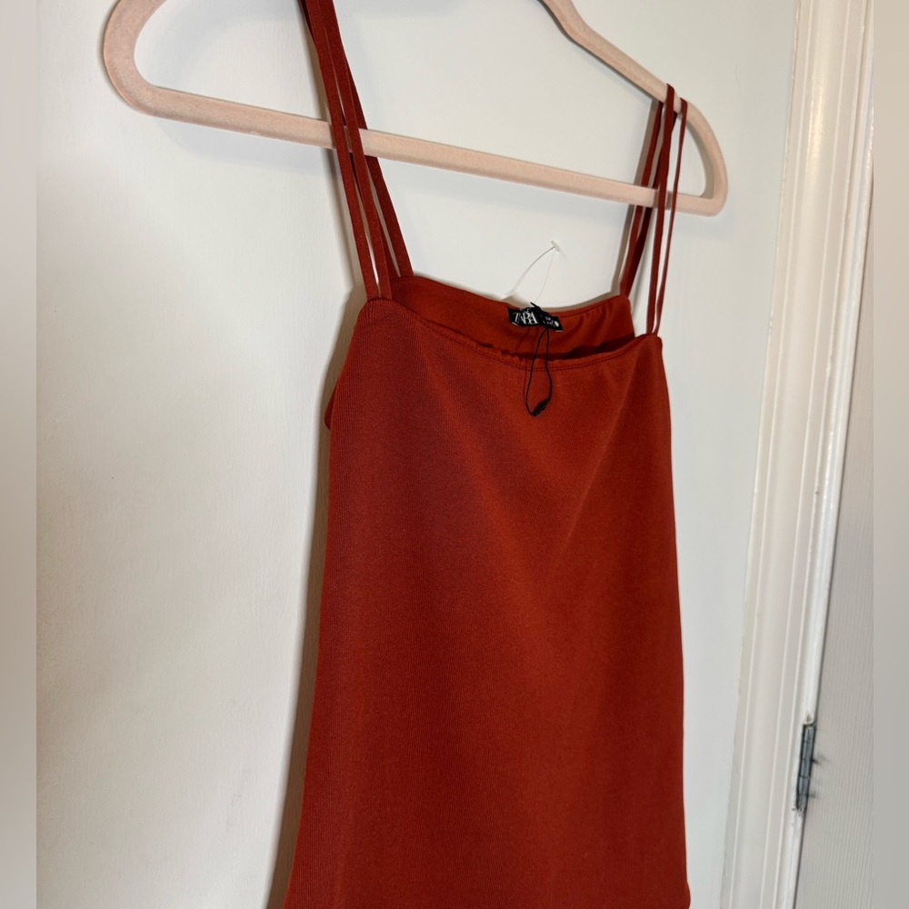 NWOT Zara Rust Orange Top